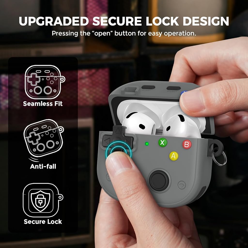 ZORBES® Game Console Design for AirPods pro 2 Case Cover with Secure Lock ZORBES® Game Console Design for AirPods pro 2 Case Cover with Secure Lock